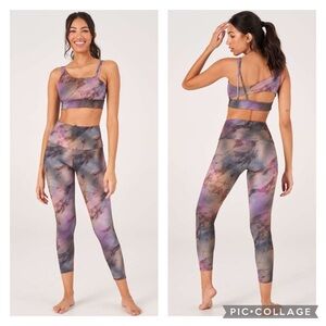 Onzie Interstellar Purple Multicolored High Rise Leggings Size M/L New With Tags